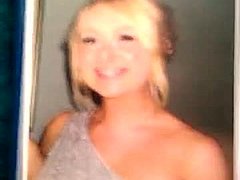 Gay tribute video featuring a stunning blonde receiving a hot load of cum