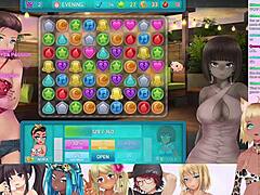 大胸部Vtuber淫荡女郎在HuniePop 2视频中穿着内衣和成熟服装挑逗