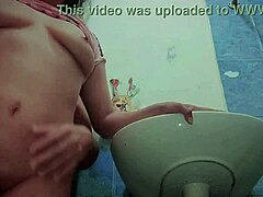 Mature Latina stepmom gets naughty with her stepson in the bathroom