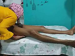 Big ass Indian step mom gives a blowjob and gets fucked hard